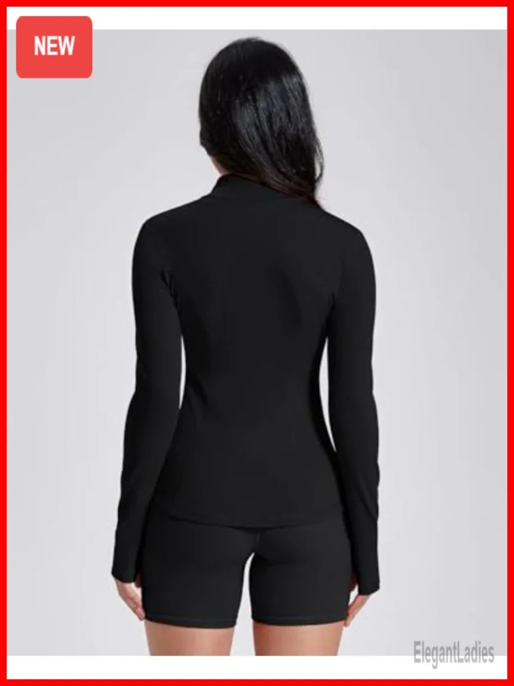 Women's Slim Fit Athletic Zip Up Jacket Lightweight Running Gym Top with